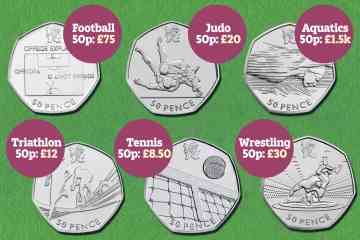 Seltenste und wertvollste olympische 50-Pence-Münzen im Wert von bis zu 1.500 £ enthüllt