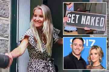 TV-Crew findet „Get Naked“-Schild, als sie Helen Skeltons Haus nach der Trennung räumt
