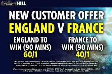 England gegen Frankreich – Boost: Holen Sie sich Three Lions bei 60/1 oder Les Bleus bei 40/1, um zu gewinnen!