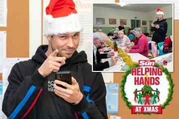 Joey Essex veranstaltet Bingo für ältere Menschen, während er unsere Weihnachtskampagne unterstützt