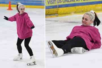 Corries Mollie Gallagher stürzt bei einem Dancing On Ice-Unfall zu Boden