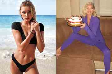Model Elsa Hosk begeistert im Bikini für Victoria's Secret, als sie 34 wird