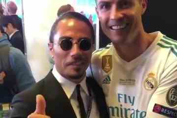 Salt Bae schnappt sich Ronaldo bei der Siegesfeier von Real Madrid in wieder aufgetauchten Bildern