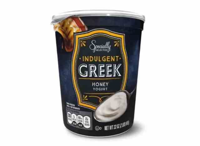 speziell ausgewählter verwöhnender griechischer Honigjoghurt