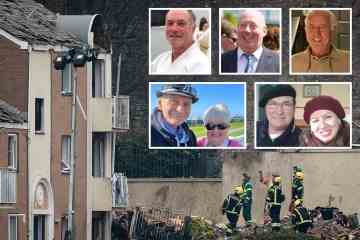 7 Personen, von denen gefürchtet wird, dass sie tot sind, wurden namentlich genannt, 9 wurden bei der Gasexplosion auf Jersey getötet