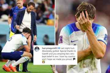 Fans sagen dasselbe wie der „ausgeweidete“ englische Held Maguire eine emotionale Botschaft postet