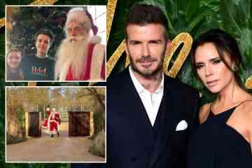 In Beckhams' Christmas at Costwold Mansion mit Santa & £170 Tequila