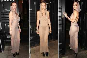 Rita Ora trägt an einem glamourösen Abend in London alles in einem durchsichtigen Kleid