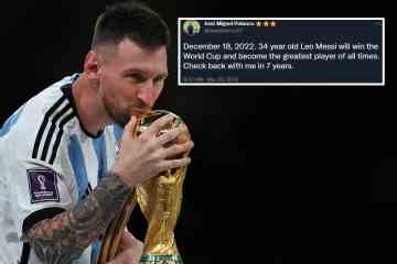 Ein Fan sagte vor SIEBEN JAHREN voraus, dass Messi am 18. Dezember 2022 die Weltmeisterschaft gewinnen würde