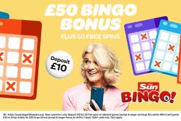 Sun Bingo gibt neuen Spielern einen Bingo-Bonus von £50 und 50 Freispiele!  Jetzt beitreten