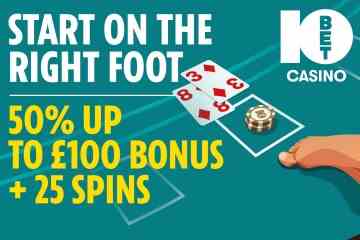 10bet Casino: Erhalten Sie 50 % bis zu 100 € Bonus PLUS 25 Freispiele als Neukunde!
