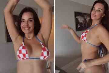 Ivana Knoll macht ihr Cardio-Workout mit sexy Tanz in einem winzigen kroatischen Bikini