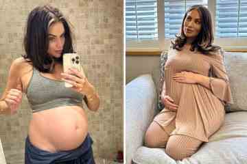Pregnant Amy Childs confirms due date for twins and 'natural' birth plans