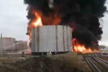 Momentan geht die Ölbasis nach einer mysteriösen Gasleitungsexplosion in der Ukraine in Flammen auf