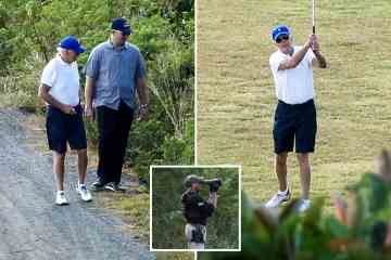 Moment Secret Service-Agenten durchkämmen den Golfplatz nach Joe Bidens fehlendem Ball