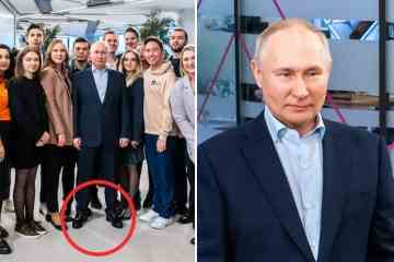 Macho 5 Fuß 7 Zoll Putin trägt riesige High Heels, als „Insider“ Hinweis auf „Körperdoppel“ enthüllt