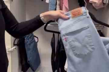 Frau teilt die geniale Art, Jeans zu falten und aufzubewahren, damit sie weniger Platz einnehmen