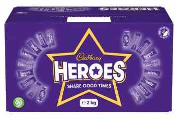 Sie können eine RIESIGE 2-kg-Kiste Cadbury Heroes für unter 6 £ kaufen - so geht's