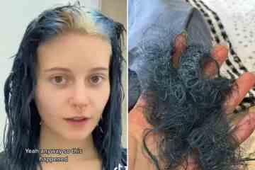 Frau bleicht schwarze Haare für kupferfarbene Traumlocken – am Ende wurde es BLAU