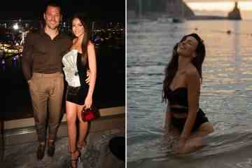 Michelle Keegan zeigt im Urlaub in Dubai mit Mark Beine in einem schwarzen Minikleid