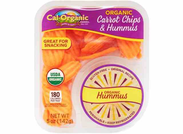Cal-Bio-Karottenchips und Hummus