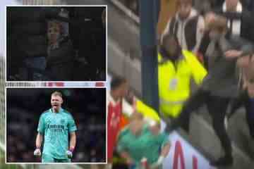 Spurs-Fan GIBT ZU, Arsenal-Keeper Aaron Ramsdale in den Rücken gebootet zu haben