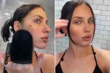 Beauty-Fan probiert einen viralen Bräunungs-Hack aus, um Ihr Gesicht zu konturieren und Ihre Haut strahlend zu hinterlassen