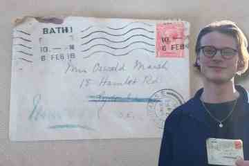 Mystery als Brief, der während des Ersten Weltkriegs aufgegeben wurde, wurde mit über einem Jahrhundert Verspätung nach Hause geliefert