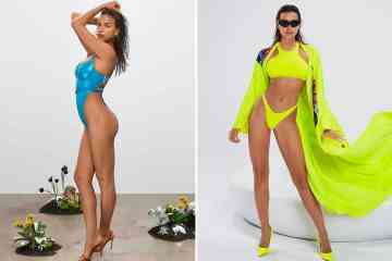 Irina Shayk posiert in einem schlüpfrigen Latex-Bodysuit, um Beyoncés neue Kollektion zu modellieren