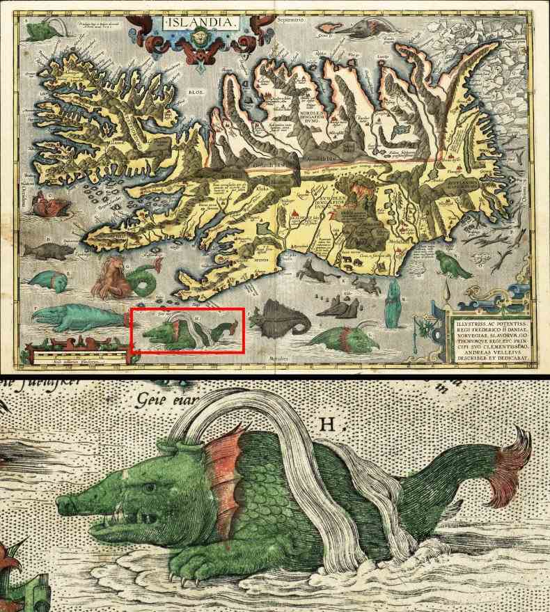 Ortelius' Karte von Island aus dem Jahr 1658