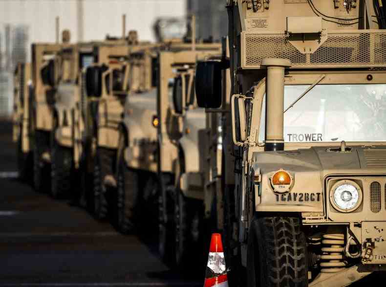 US-Militärfahrzeuge NATO-Ostflanke