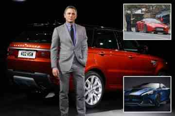 In Daniel Craigs geheimer Autosammlung, darunter Aston Martin im Wert von 200.000 Pfund