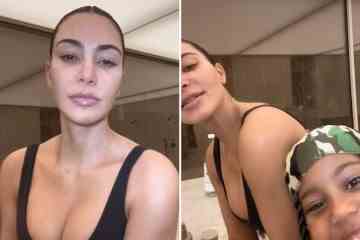 Kim Kardashians Sohn Saint bringt Mamas Hautpflege-Tutorial in chaotischem TikTok zum Absturz