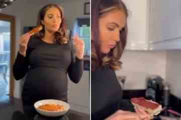 Towies schwangere Amy Childs „Mutter“ wird von grausamen Trollen wegen ihrer Ernährung beschämt