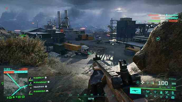 State of the Game Battlefield 2042 – Camping auf einem Hügel mit Blick auf den Rest der Karte