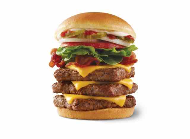 Wendy's Big Bacon Classic Dreifacher ungesunder Fast-Food-Burger
