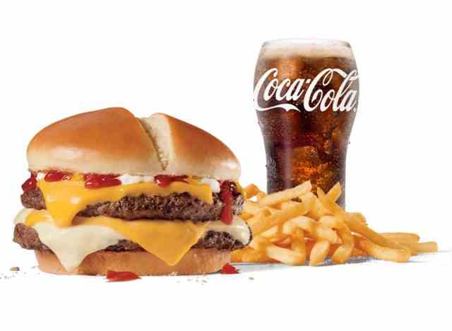 ungesunder Fast-Food-Burger Jack in the Box 