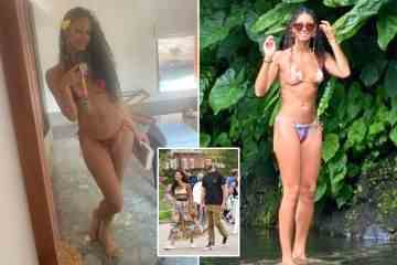 Vick Hope betäubt in Bali mit ihrem Verlobten Calvin Harris in einem knappen Bikini