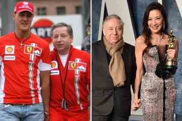 Wie Schumacher mit seinem Ferrari-Boss Todt und Ehefrau Michelle Yeoh Amor spielte