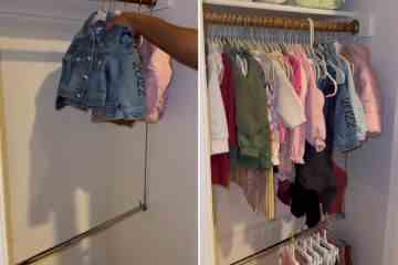 Mama teilt die beste Art, Babykleidung in einem Schrank mit einem Kauf von Dunelm im Wert von 6 £ aufzubewahren