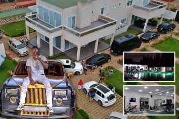 In Adebayors Herrenhaus mit Luxusautosammlung und Millionärsmerkmalen