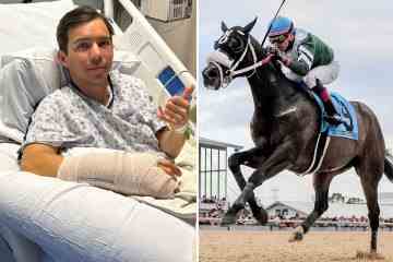 Top-Jockey eilte zur Operation ins Krankenhaus, nachdem PFERD den Finger abgebissen hatte