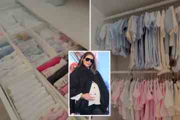 In Amy Childs unglaublicher Garderobe für ihre Zwillinge, vollgepackt mit luxuriöser Kleidung