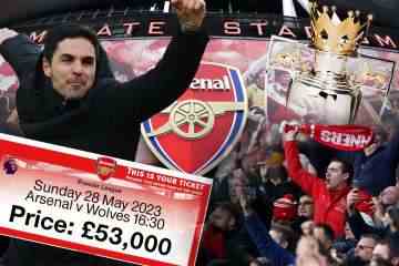 Tickets für Arsenals letztes Spiel der Saison gegen die Wölfe werden für JE 53.000 £ verkauft