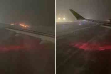 Schockmoment Flugzeug mit fast 100 Menschen rutscht bei Horrorlandung von der Landebahn