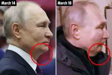 Putin spottete über die „Verwendung von Body Double“, als der ukrainische Minister einen seltsamen Kinnhinweis entdeckte