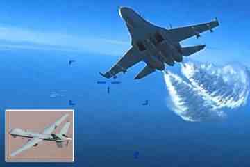 Russland „gewinnt Rennen“, um US-Drohne zu finden, nachdem „der Kreml Jets BEFEHLT hat, sie auszuschalten“