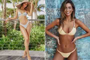 Model Cassie Amato zeigt ihre atemberaubende Figur in Sonnenhut und Bikini