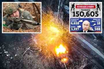 Die Zahl der Todesopfer in Russland erreicht 150.000, als Putins Truppen in der Ukraine schlachteten