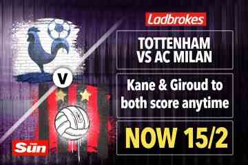 Spurs vs Milan BOOST: Kane und Giroud erzielen beide JETZT ein 15/2-Tor mit Ladbrokes